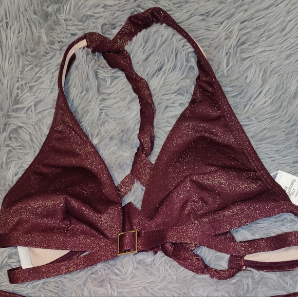 CUPSHE Women's Triangle Tops Cutouts Square Ring Deep V Neck Bikini Sets - Picture 5 of 6